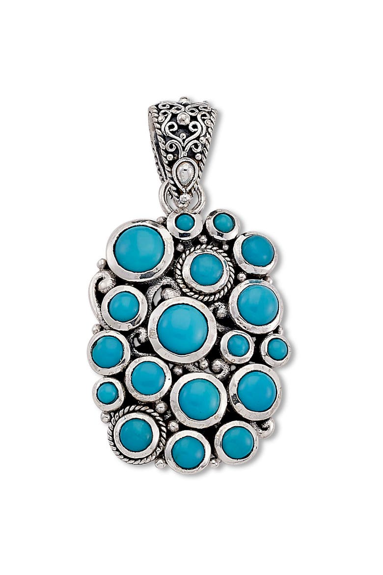 Stone Cluster Pendant, Main, color, TURQUOISE