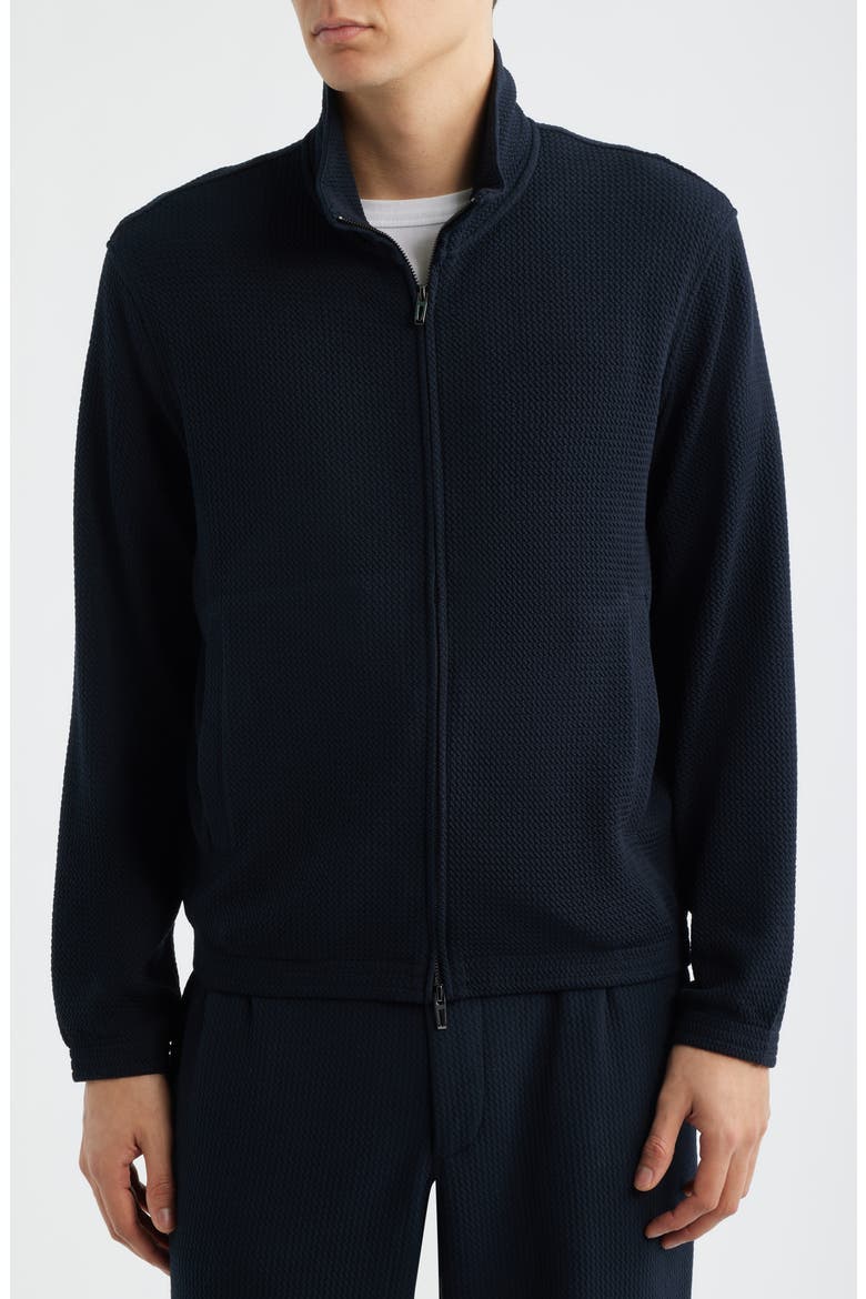 Textured Knit Jacket, Alternate, color, SOLID BLUE NAVY