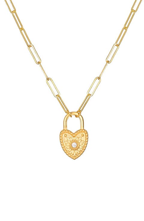 Love Everlasting Padlock Heart Necklace
