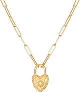 Satya Jewelry Love Everlasting Padlock Heart Necklace