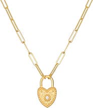 Satya Jewelry Love Everlasting Padlock Heart Necklace