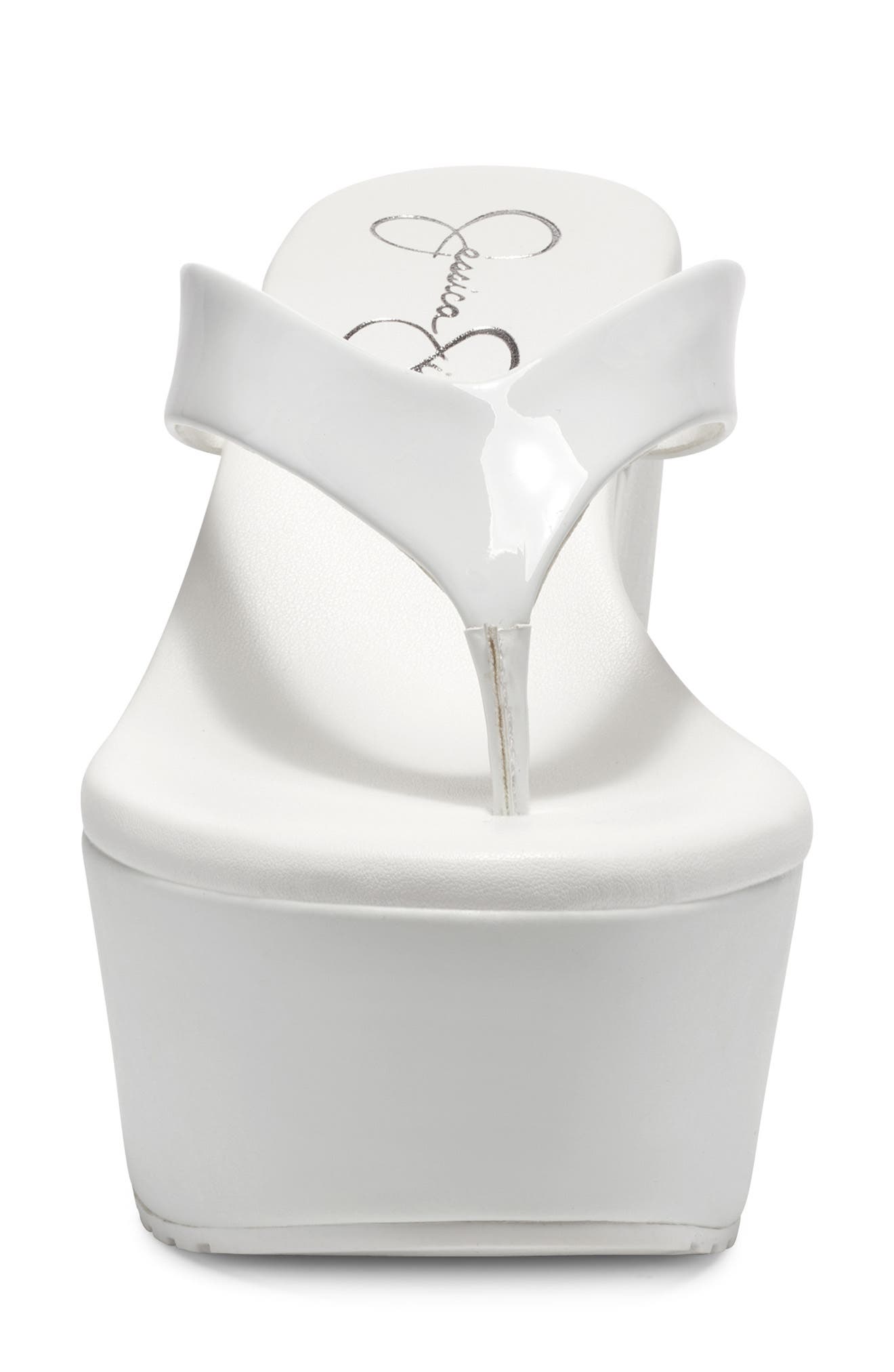 Stilla Platform Wedge Flip Flop, Alternate, color, WHITE