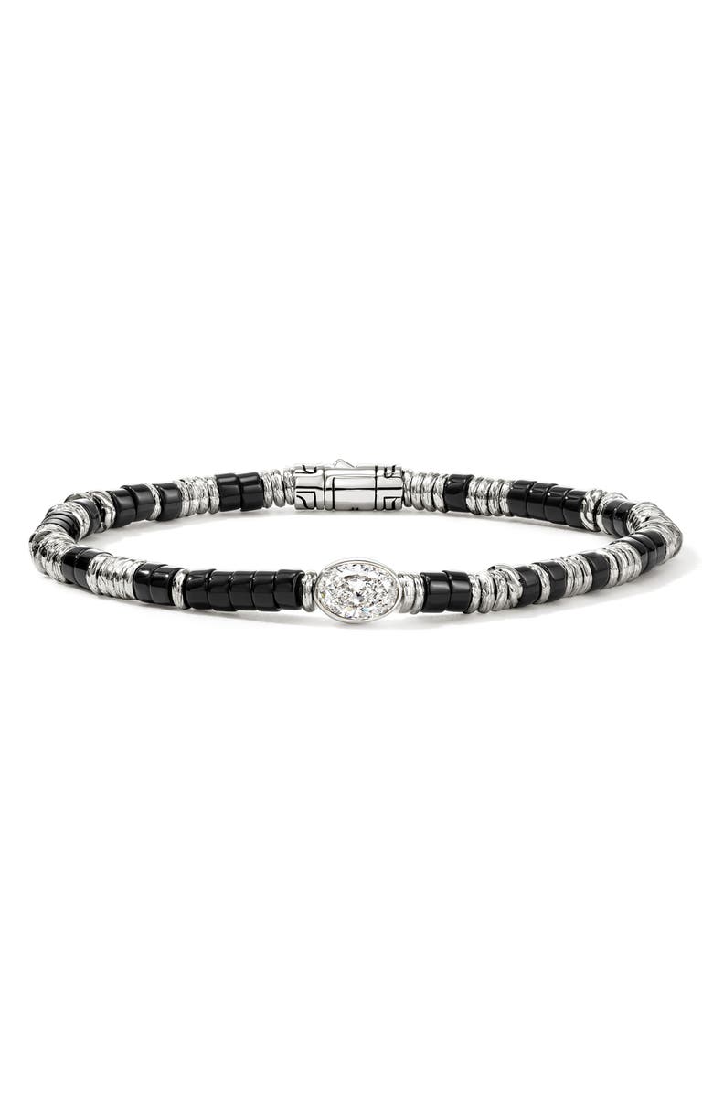 John Hardy Lovestruck<sup>™</sup> Heishi Lab Grown Diamond Bracelet, Main, color, Silver