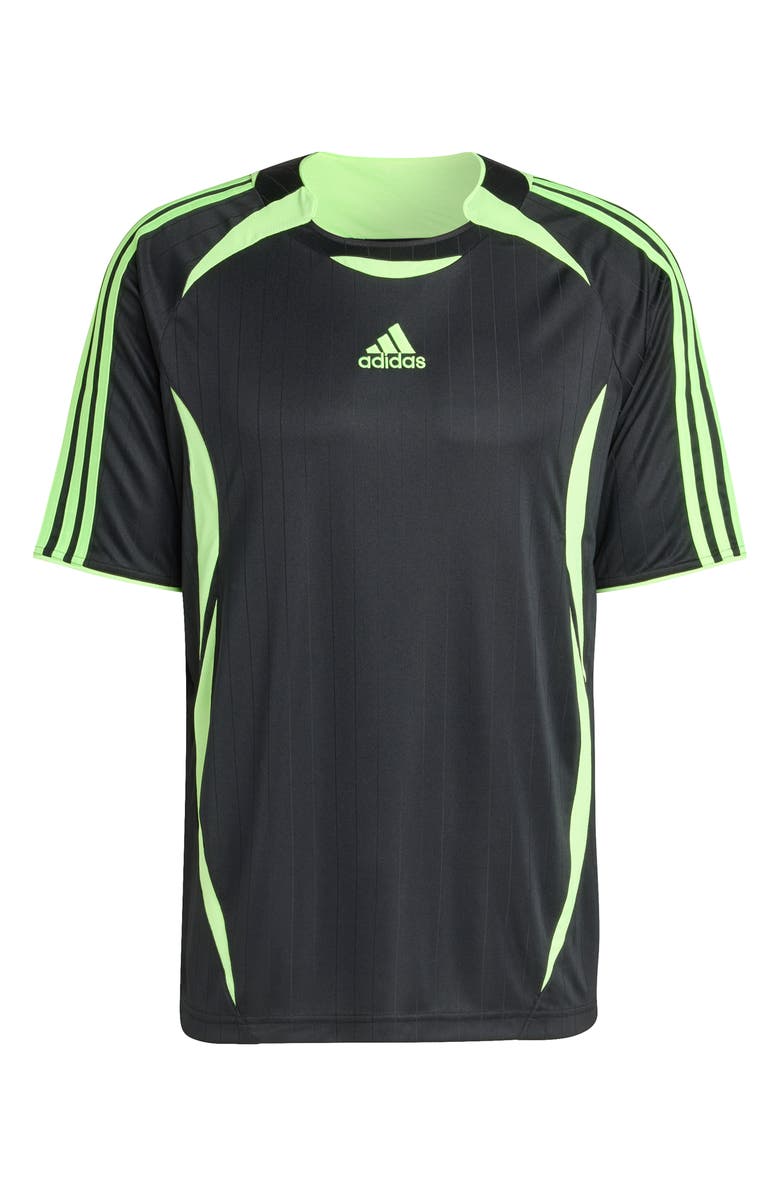 adidas Teamgeist Recycled Polyester T-Shirt, Alternate, color, Black/ Signal Green
