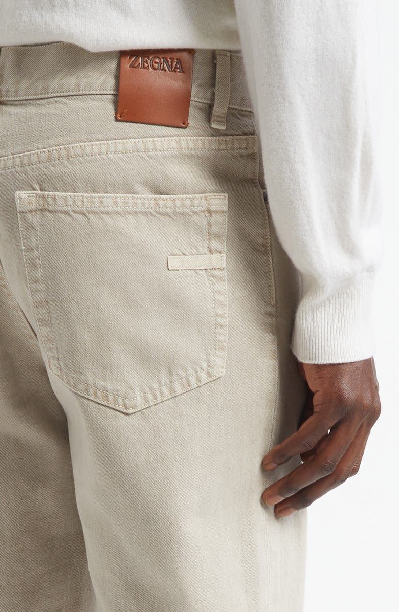 ZEGNA City Fit Nonstretch Denim Jeans, Alternate, color, Med Beige Solid