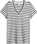 Caslon® Cotton & Modal V-Neck T-Shirt