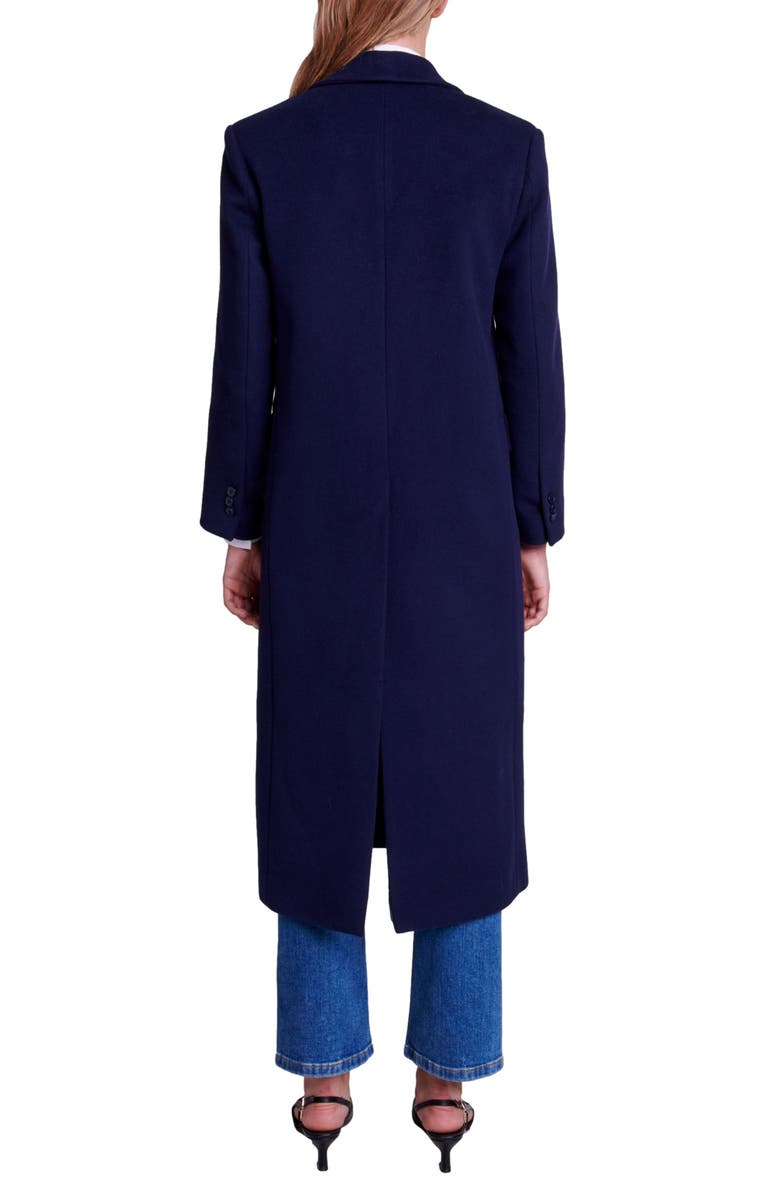 maje Giorgina Bracelet Sleeve Virgin Wool Blend Coat, Alternate, color,