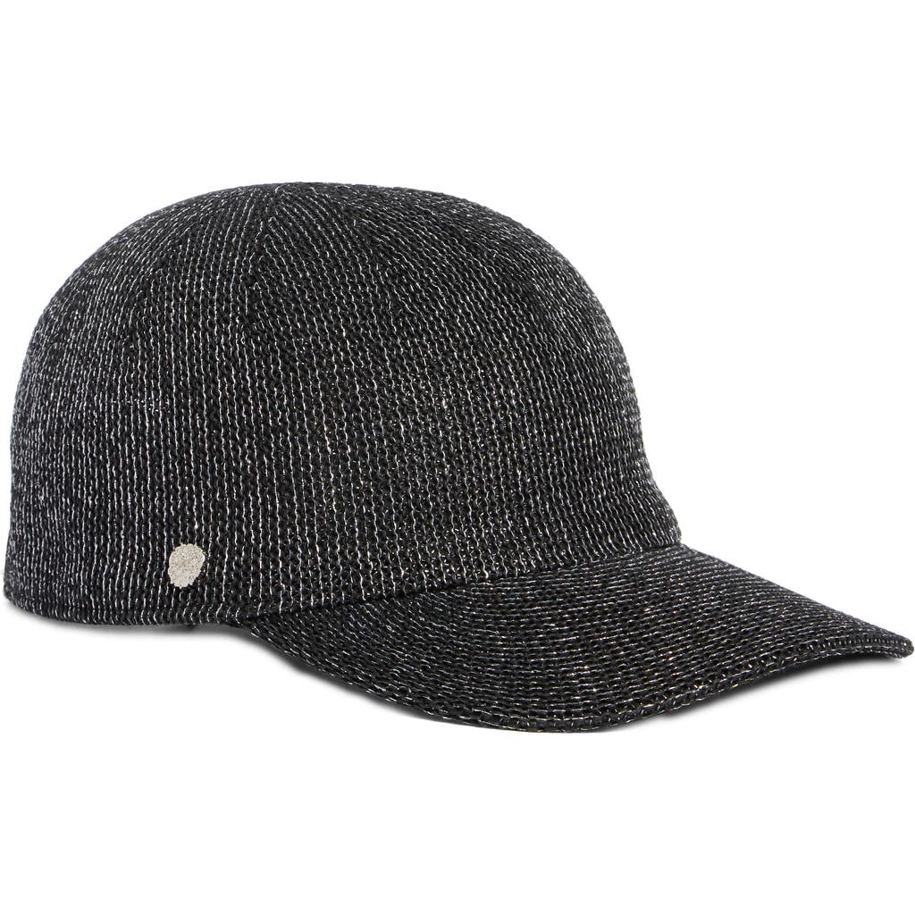 Vince Camuto Metallic Paper Packable Baseball Cap In Black