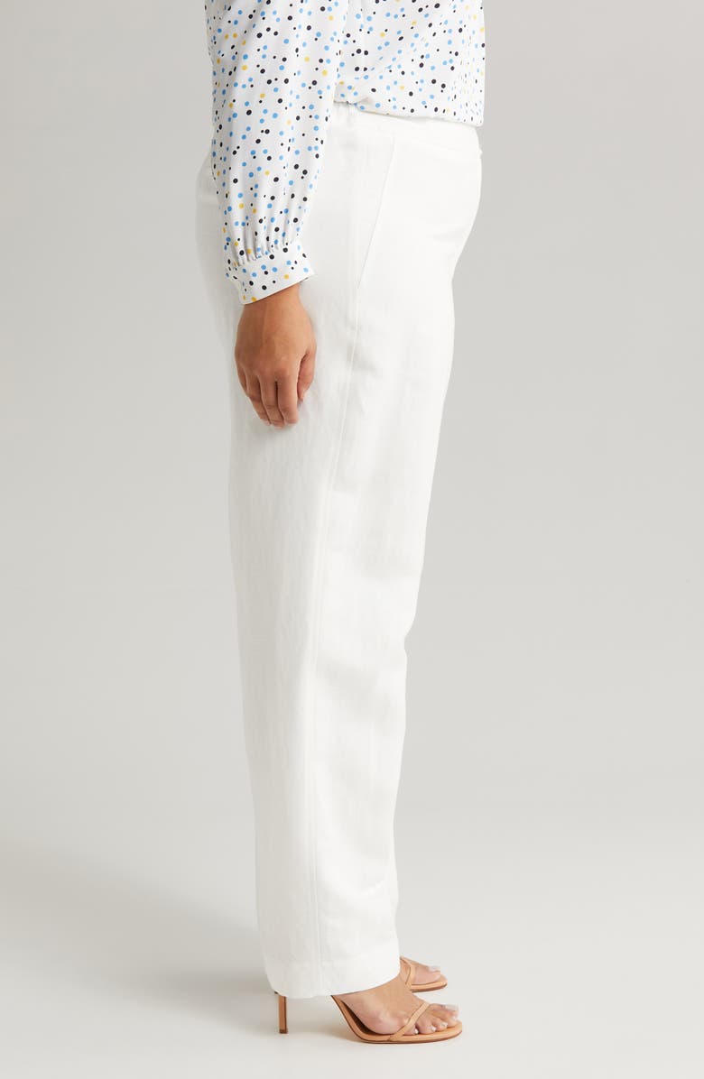 Anne Klein Wide Leg Linen Blend Pants, Alternate, color,