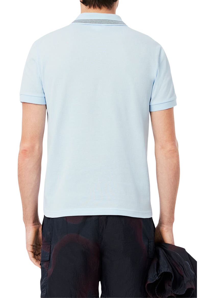 Croc Embroidered Cotton Piqué Polo, Alternate, color, LIGHT BLUE