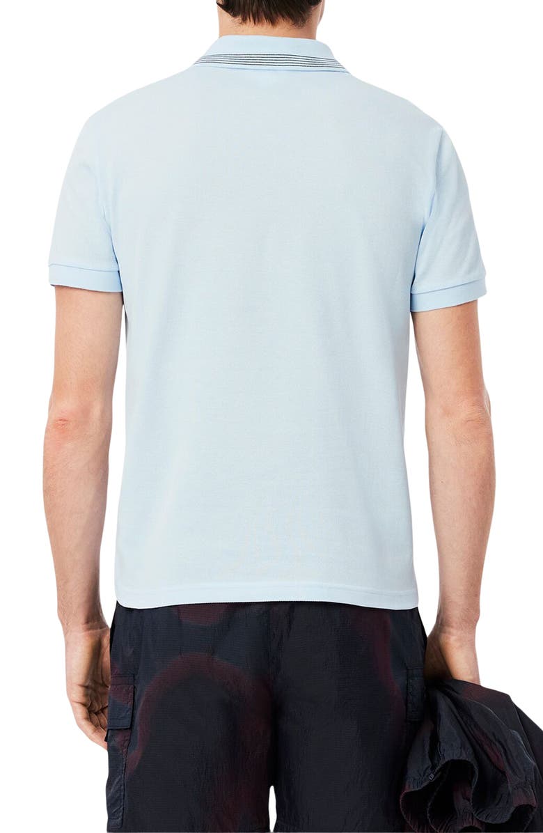 Lacoste Croc Embroidered Cotton Piqué Polo, Alternate, color, Light Blue