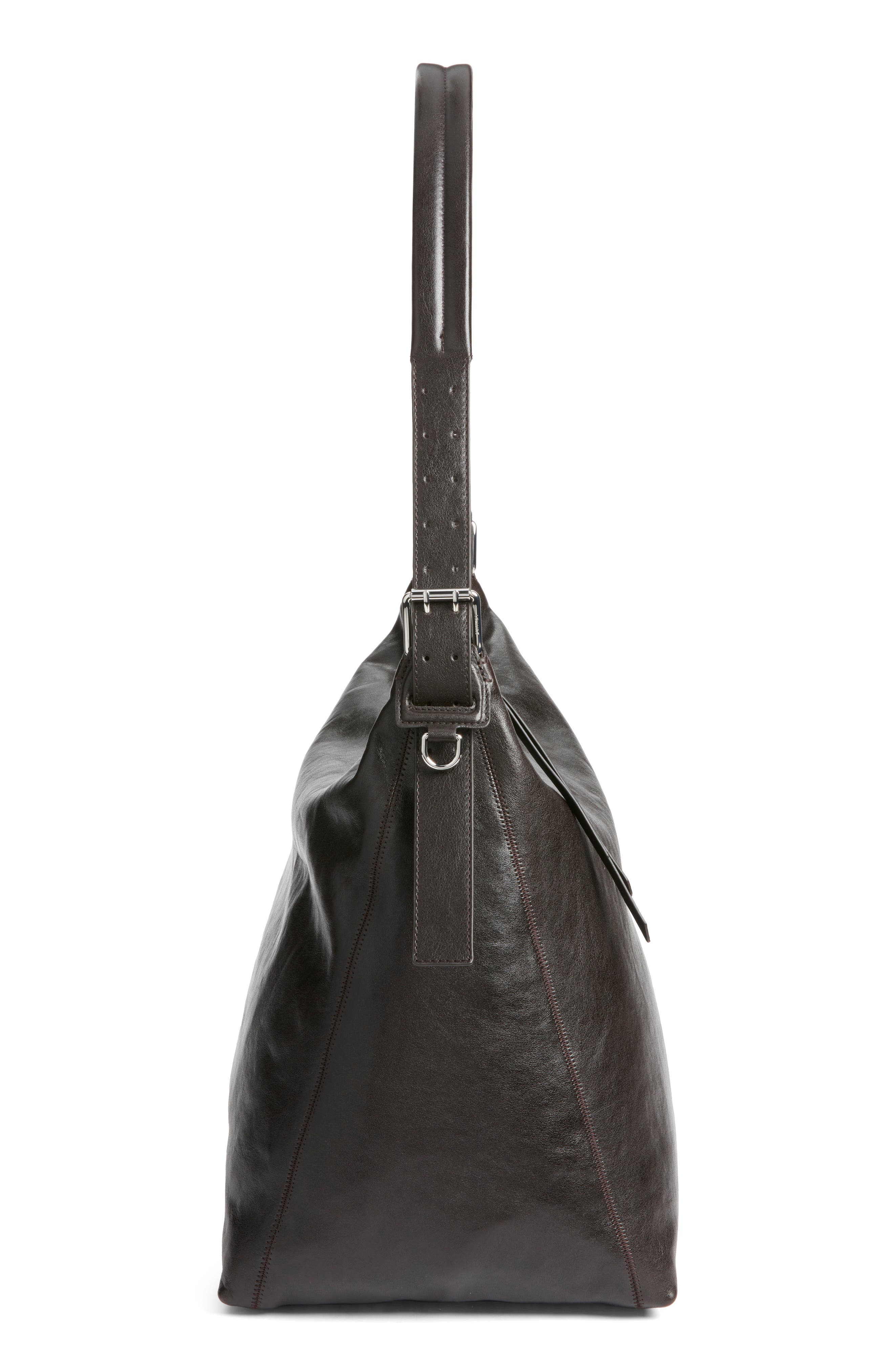 Lemaire Belted Hobo Bag, Alternate, color, Dark Chocolate