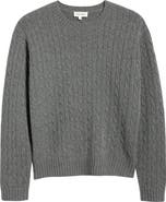 FRAME Cabled Cashmere Crewneck Sweater