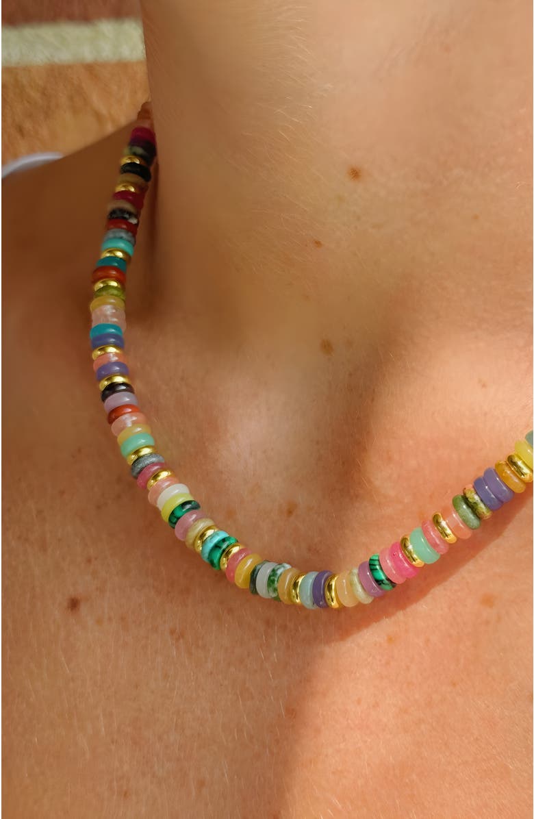 Little Sky Stone Olivia Gemstone Necklace, Alternate, color, Multicolored