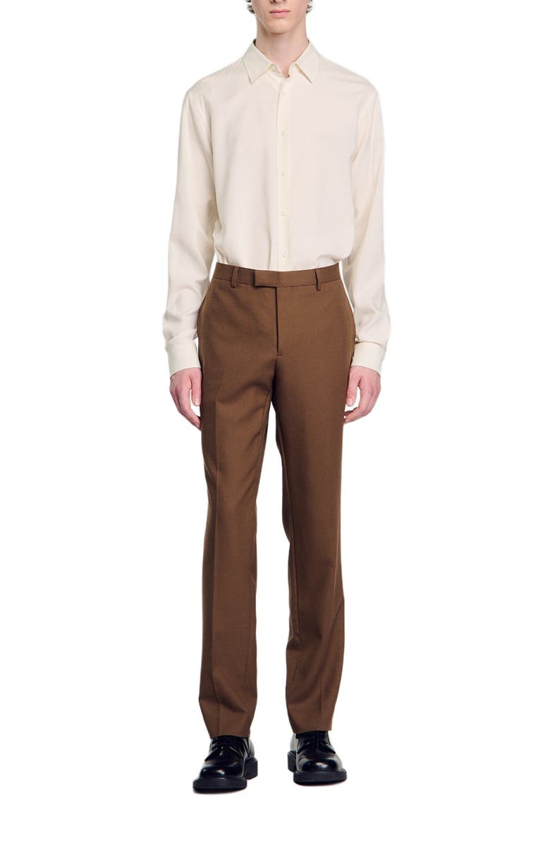 SANDRO Wool suit trousers, Alternate, color, 