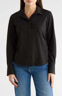 DKNY Everyday Stretch Long Sleeve Button-Up Shirt