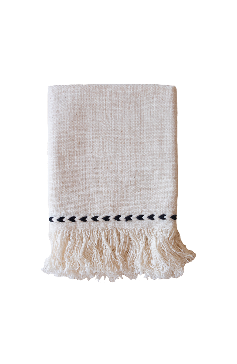 KD Weave Braid Detail Napkin - Set of 2, Main, color, Black