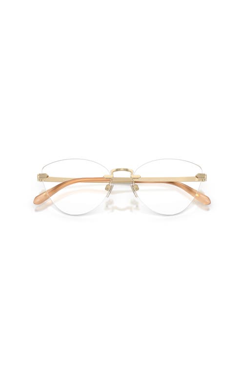 Ralph Lauren 54mm Cat Eye Optical Glasses In Gold