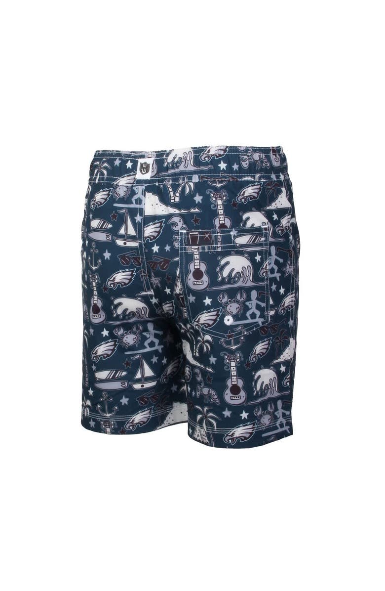 Wes & Willy Youth Wes & Willy  Midnight Green Philadelphia Eagles Luau Swim Trunks, Alternate, color, Green