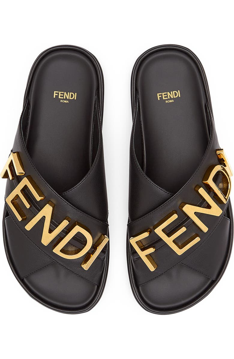 Fendi graphy Platform Slide Sandal, Alternate, color,