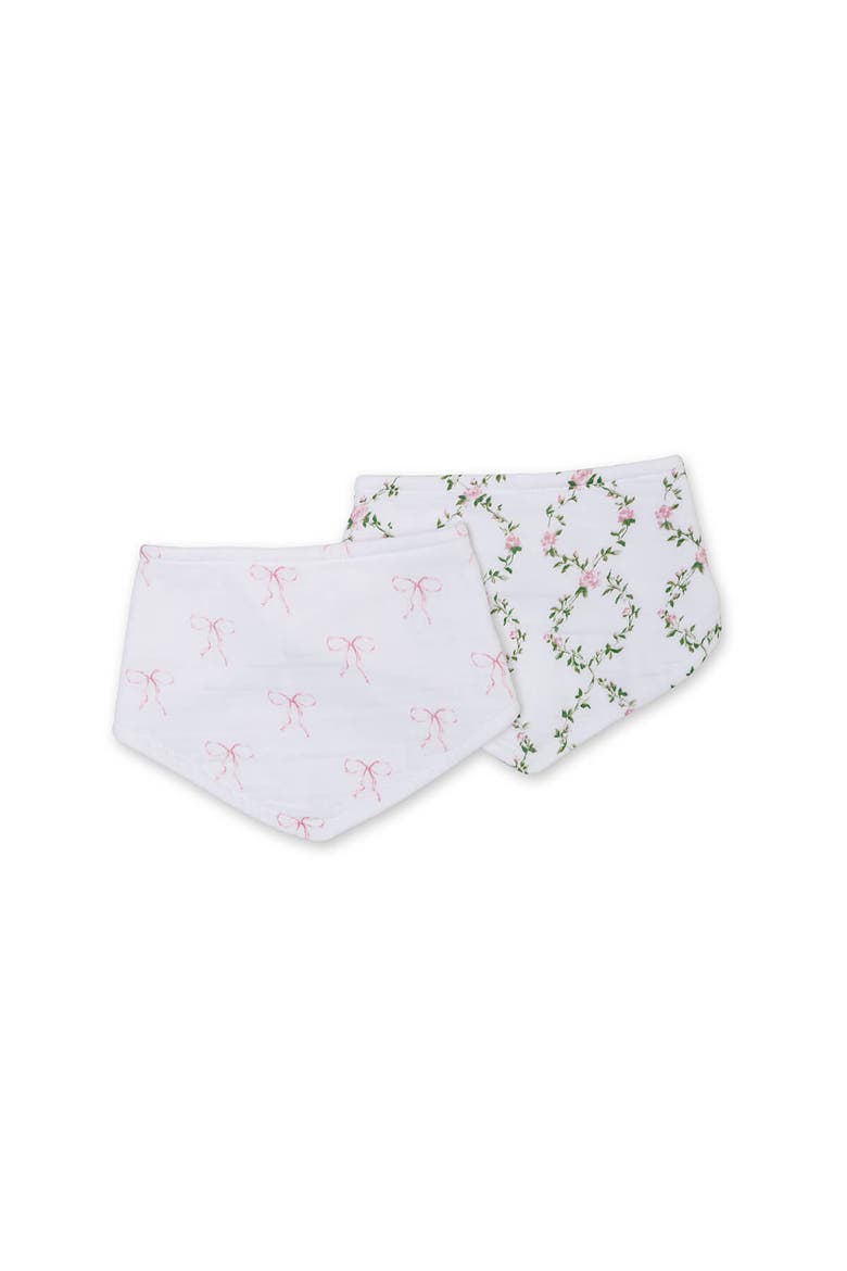 Bandana Bibs 2 Pack, Main, color, Bows & Rose Trellis