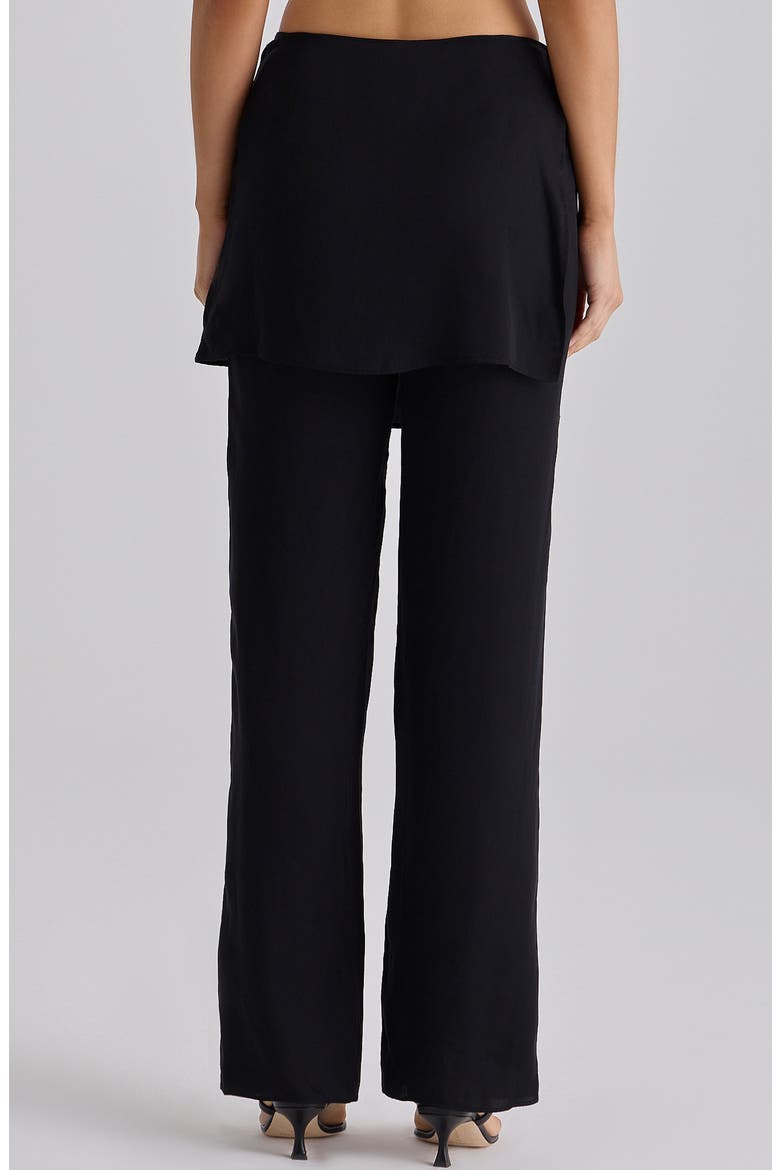 Leona Skirt Pants, Alternate, color, BLACK