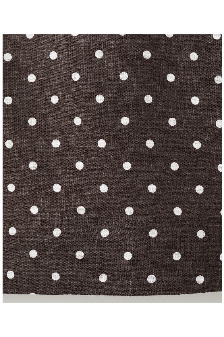 Polka Dot Sleeveless Linen Blend Crop Top, Alternate, color, BLACK