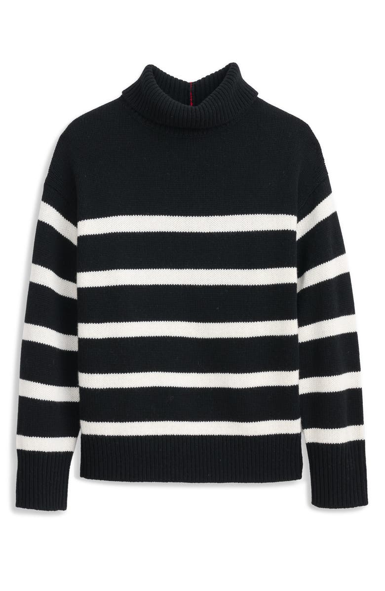 Alex Mill Nottinghill Turtleneck Wool Blend Sweater, Alternate, color, Black / White Stripe