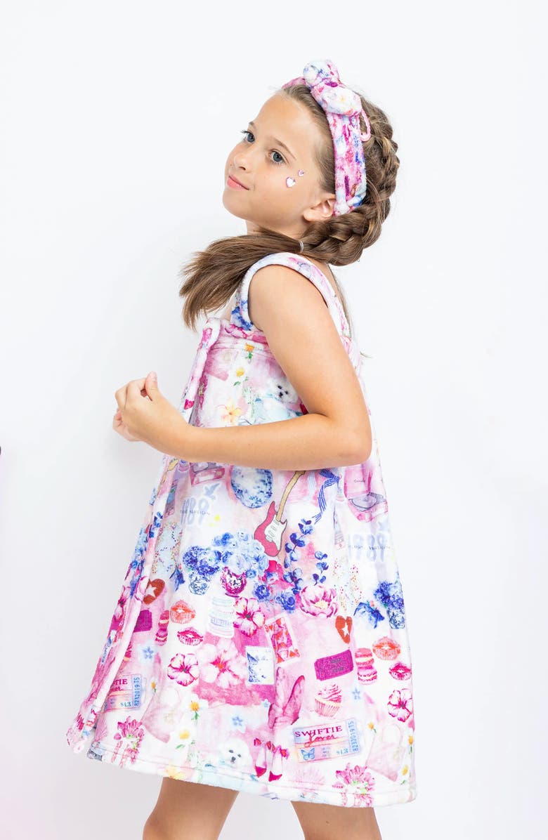 Preppy Goose Pop Princess Plush Spa Wrap Towel, Alternate, color, Multicolor