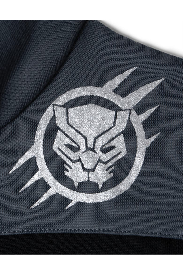 Avengers Fleece Quarter-Zip Hoodie, Alternate, color, Black Panther Grey