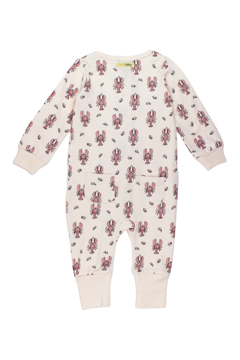 Organic Cotton Footless Two-Way Zipper Romper, Alternate, color, LOBSTER