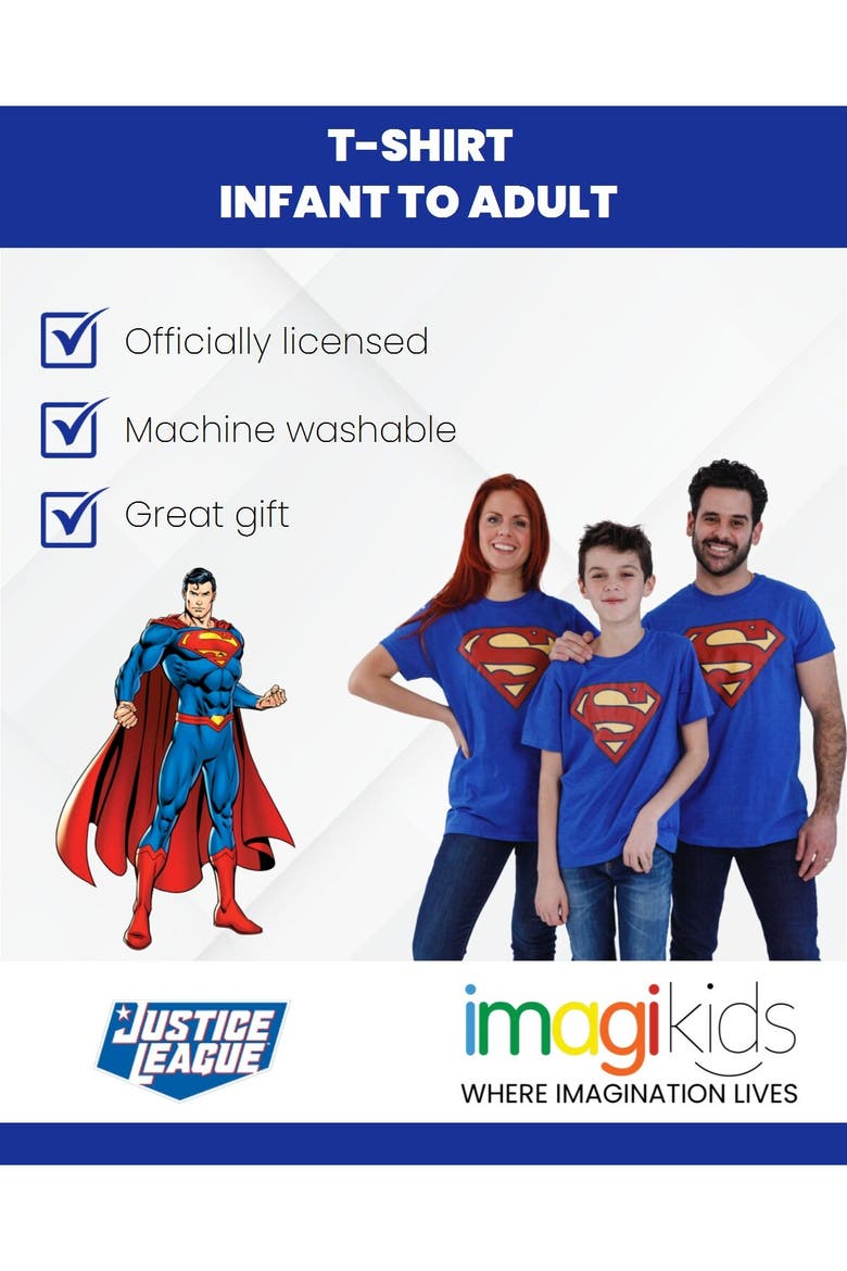 Justice League T-Shirt, Alternate, color, Superman Heather Blue