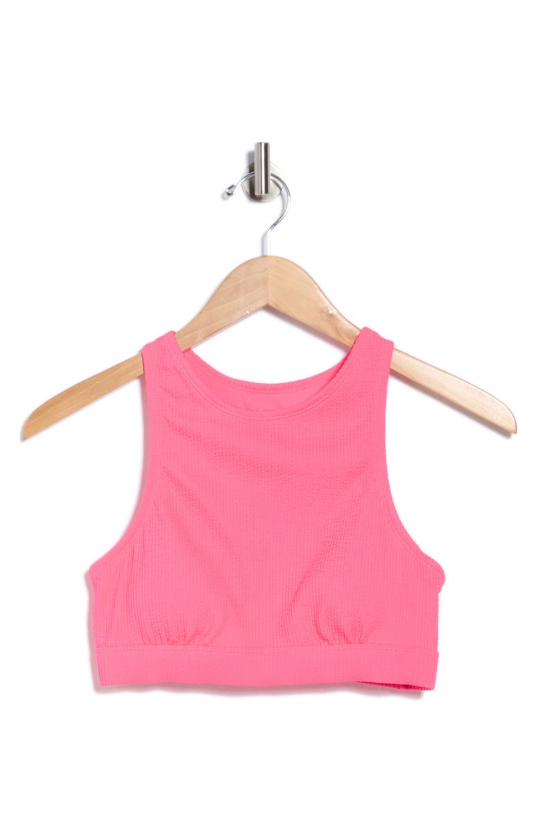 Nike Elevated Essential High Neck Bikini Top, Alternate, color, Hyper Pink