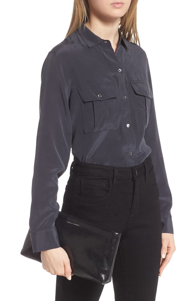 Rebecca Minkoff Leather Zip Clutch, Alternate, color,