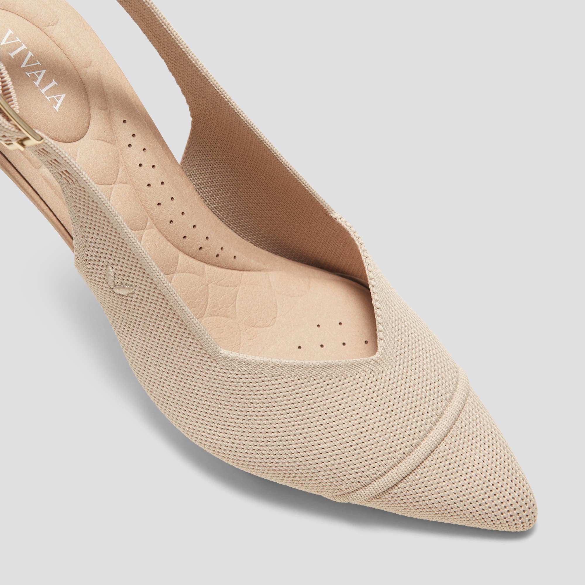 Addison Pointed-Toe Slingback Sandals, Alternate, color, Almond