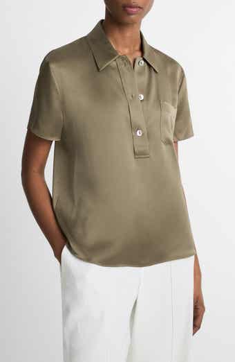 Vince Silk Satin Polo