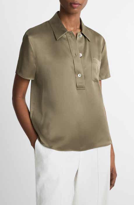 Vince Silk Satin Polo