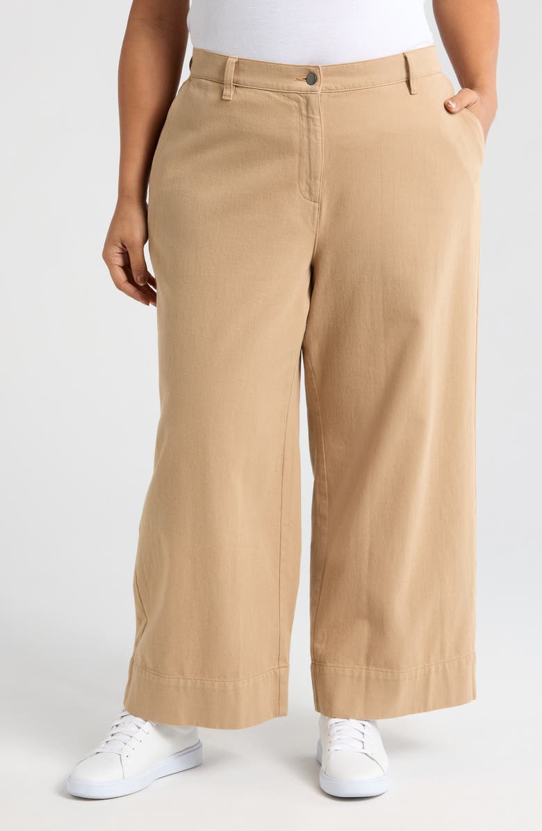 Eileen Fisher High Waist Wide Leg Ankle Pants, Main, color,