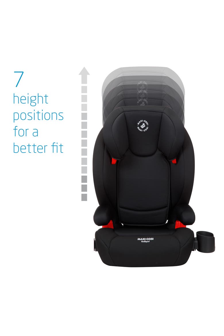 RodiSport Booster Car Seat, Alternate, color, MIDNIGHT BLACK