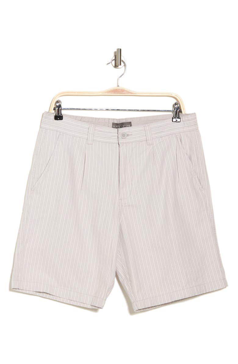 Slate & Stone Cotton Linen Pleated Shorts, Alternate, color, 