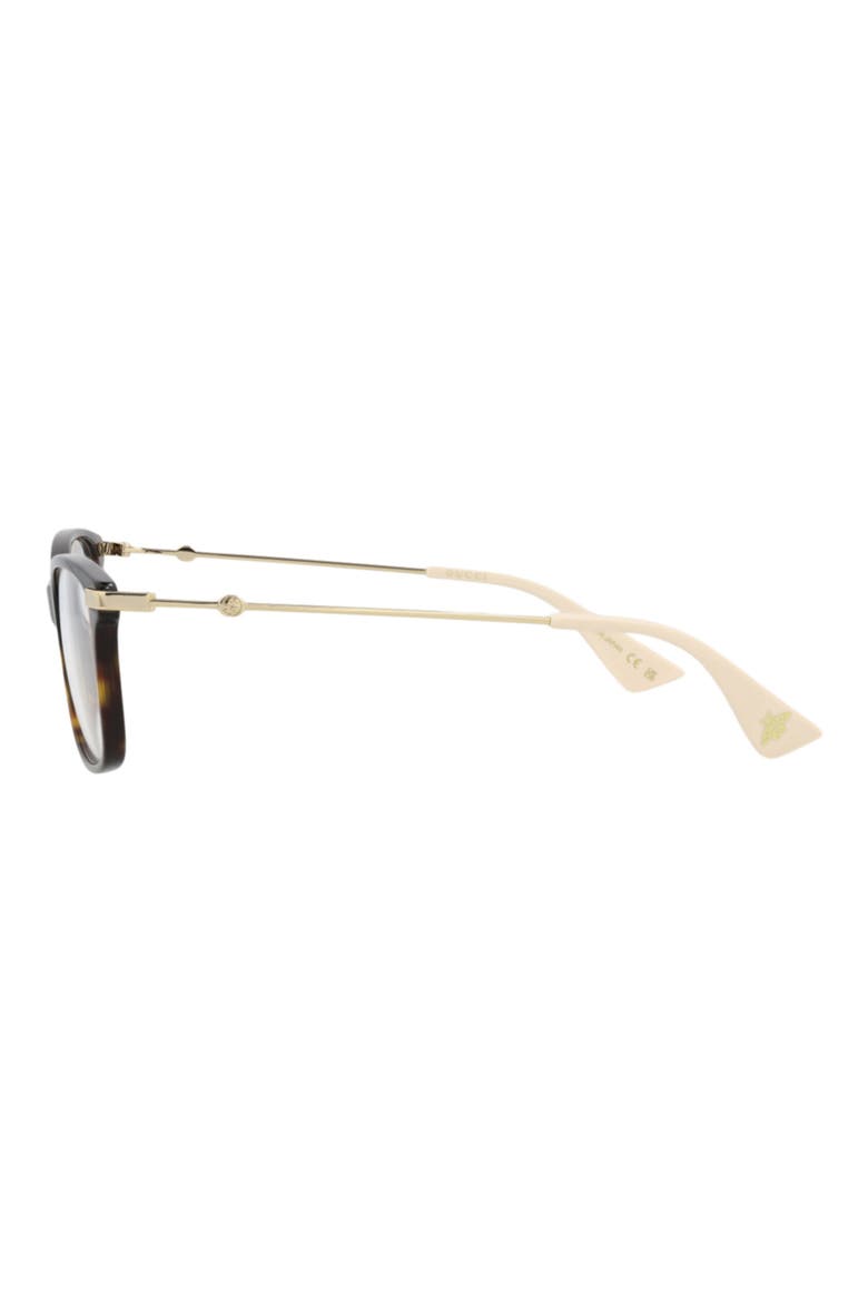 54mm Square Optical Glasses, Alternate, color, HAVANA GOLD TRANSPARENT