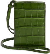 TOM FORD Croc Embossed Leather Card Case
