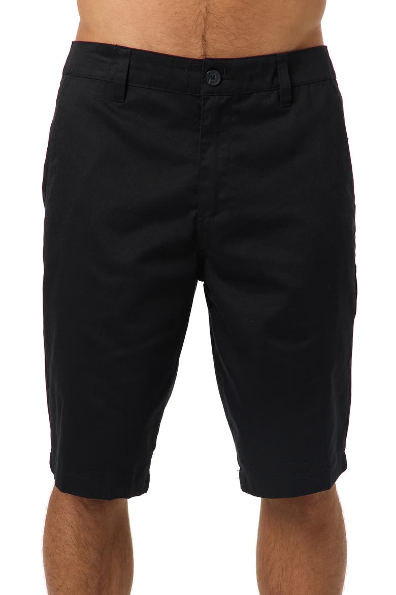 Redwood Relaxed Fit Chino Shorts, Main, color, BLACK