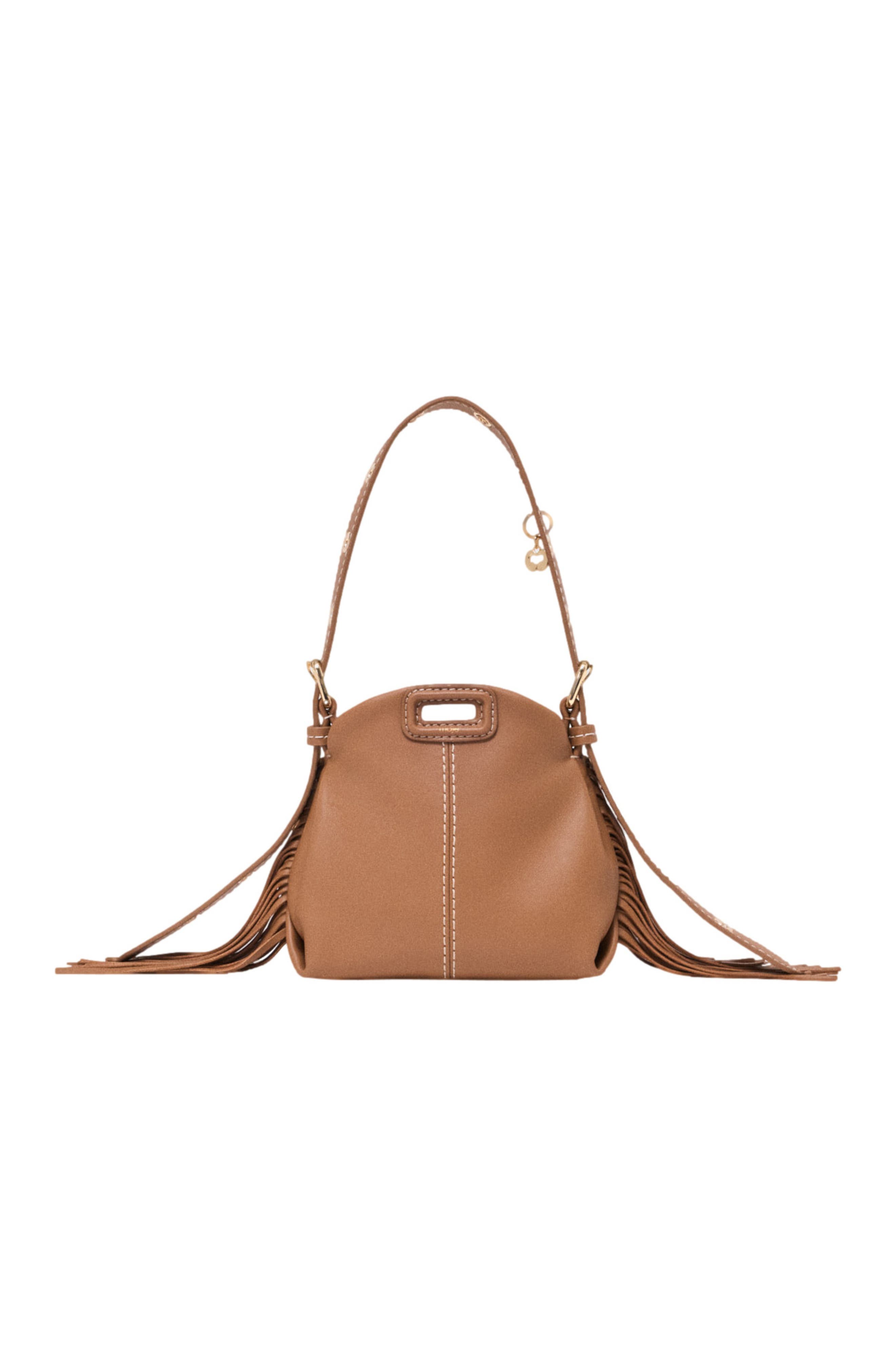Miss M micro stitched leather bag, Main, color, Moka