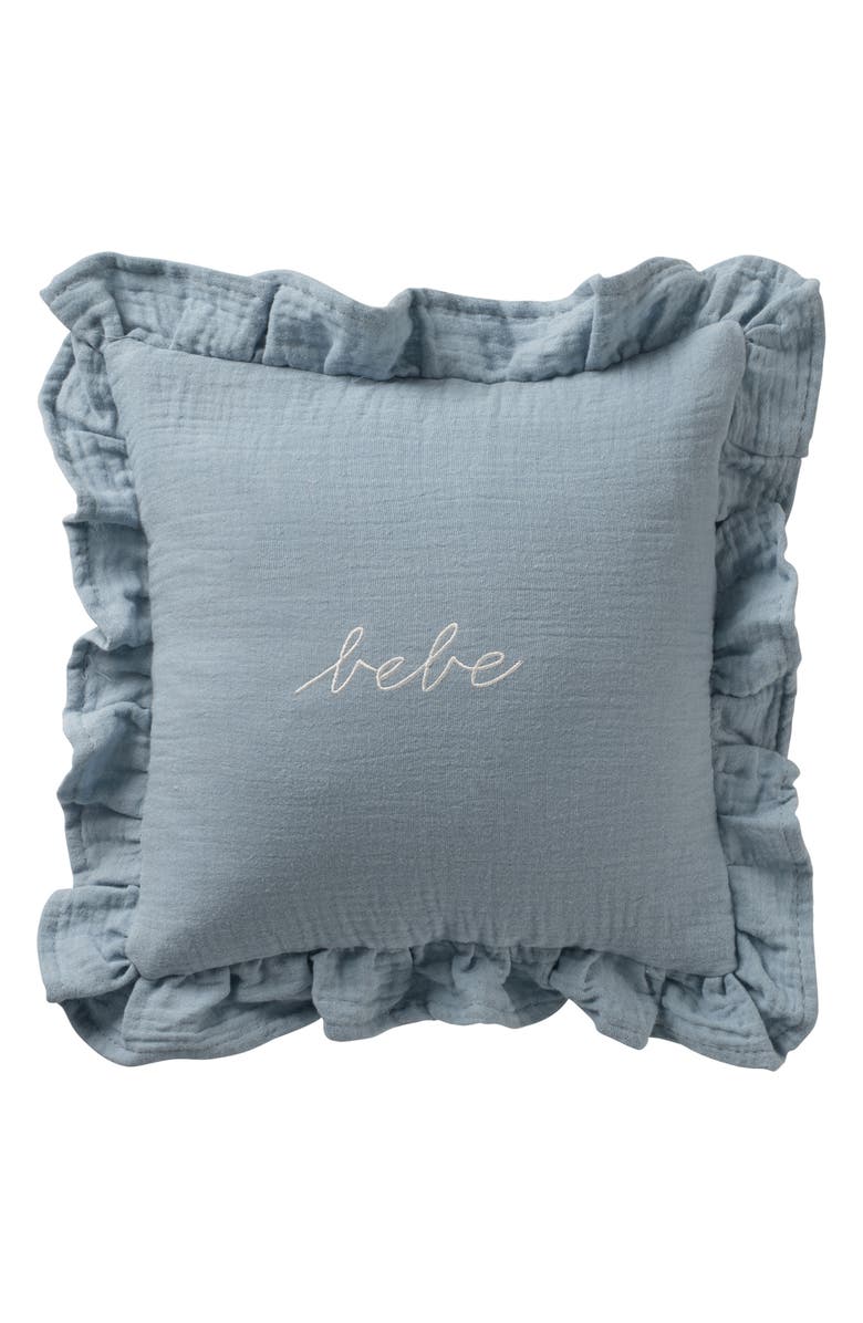 Domani Home Bebe Ruffle Cotton Gauze Accent Pillow Sham, Main, color, 