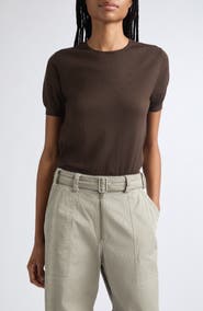 Acne Studios Superfine Silk Blend Keyhole Top