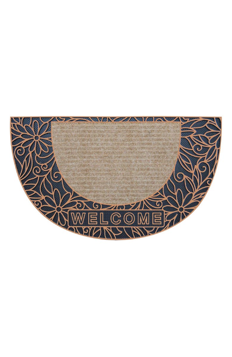 J AND V TEXTILES Welcome Outdoor Mat, Main, color, Half Moon Bronze