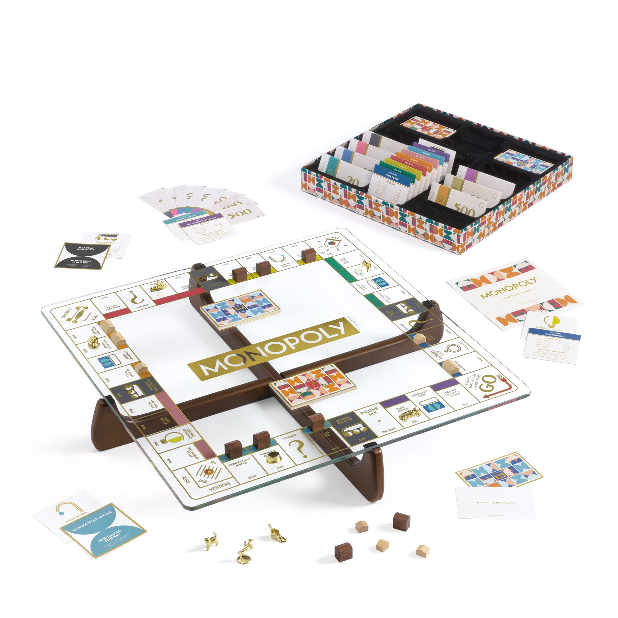 WS Game Company Monopoly Prisma Glass Edition in Transparent 