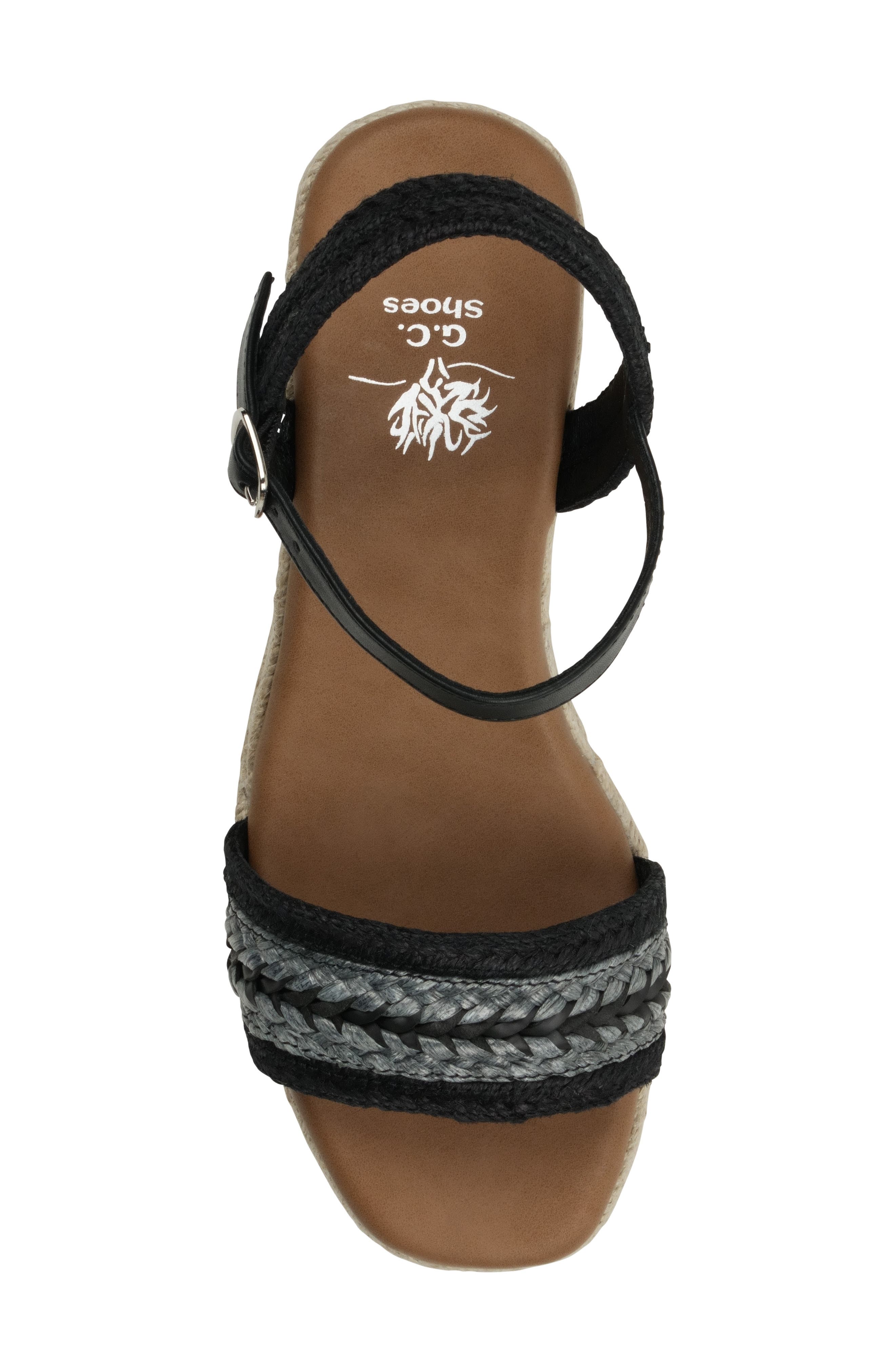 GOOD CHOICE NEW YORK Solene Espadrille Wedge Sandal, Alternate, color, Black