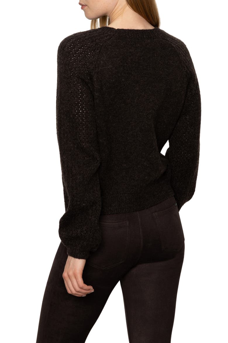 Cozy Moment Pointelle Sleeve Detail Sweater, Alternate, color, SEMI SWEET
